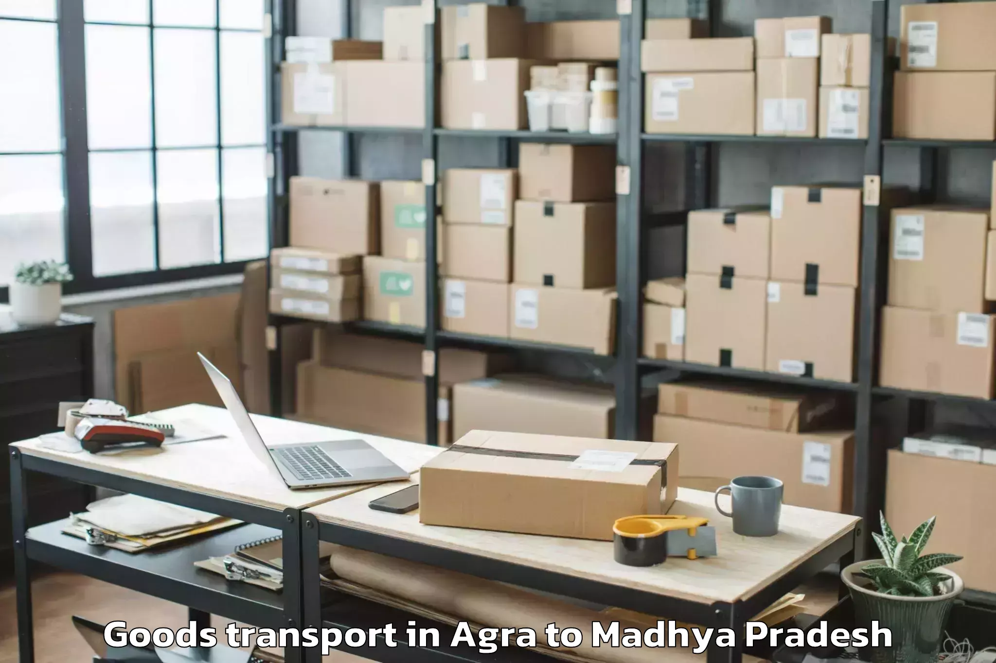 Top Agra to Mehgaon Goods Transport Available